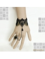 Black Gothic Vampire Lace Party Bracelet Ring Jewelry