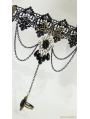 Black Gothic Palace Style Bead Lace Bracelet Ring Jewelry