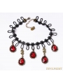 Black and Red Elegant Wedding Ruby Necklace