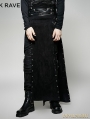 Black Gothic Steampunk Split Skirt for Men