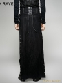 Black Gothic Steampunk Split Skirt for Men