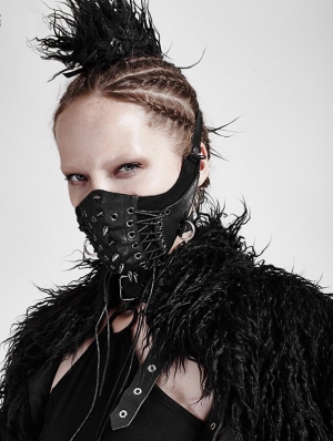 Black Gothic Punk Mask for Women