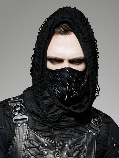 Black Gothic Punk Mask for Men