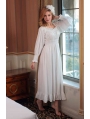 Long Sleeves White Medieval Underwear Chemise Dress