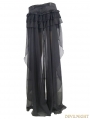 Black Gothic Shorts with Long Back Skirt for Women 