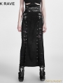 Black Gothic Punk Split Skirt for Women
