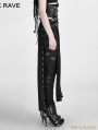 Black Gothic Punk Split Skirt for Women