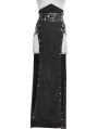 Black Gothic Punk Split Skirt for Women