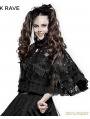Black Gothic Lolita Lace Double Layer Cloak