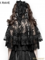 Black Gothic Lolita Lace Double Layer Cloak