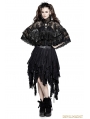 Black Gothic Lolita Lace Double Layer Cloak