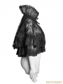 Black Gothic Lolita Lace Double Layer Cloak