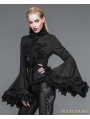 Black Gothic Palace Style Blouse for Women