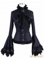 Black Gothic Palace Style Blouse for Women