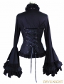 Black Gothic Palace Style Blouse for Women