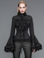Black Gothic Palace Style Blouse for Women