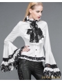 White Gothic Palace Style Blouse for Women