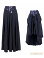 Black High Waist Gothic Skirt