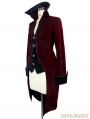 Wine Red Gothic Palace Style Long Coat for Women