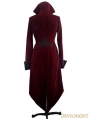 Wine Red Gothic Palace Style Long Coat for Women