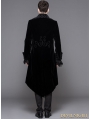 Black Gothic Palace Style Long Coat for Men