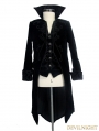 Black Gothic Palace Style Long Coat for Men