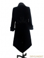 Black Gothic Palace Style Long Coat for Men