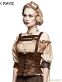Leather Metal Back Zipper Steampunk Camisole For Women