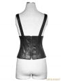 Leather Metal Back Zipper Steampunk Camisole For Women