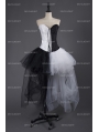 Black and White Alternative Gothic Punk Corset Prom Party Dress 