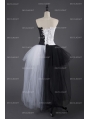 Black and White Alternative Gothic Punk Corset Prom Party Dress 