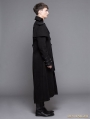 Black Vintage Gothic Long Cape Design Coat For Men 