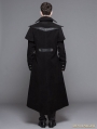 Black Vintage Gothic Long Cape Design Coat For Men 