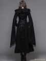 Black Gothic Long Hooded Cape Coat For Women 