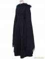 Black Gothic Long Hooded Cape Coat For Women 