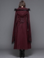 Red Gothic Long Hooded Cape Coat For Women 