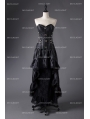 Black Steampunk Lace Gothic Corset Prom Party Dress