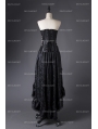 Black Steampunk Lace Gothic Corset Prom Party Dress