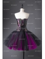 Steampunk Style Gothic Short Burlesque Corset Prom Party Dress
