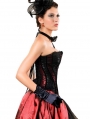 Red and Black Gothic Lace Overbust Corset
