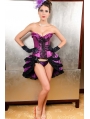 Purple Lace Overbust Burlesque Corset Dress