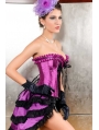 Purple Lace Overbust Burlesque Corset Dress