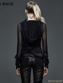Gothic Dark Fashion T-shir with Big Hood For Women