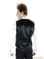 Black Gothic Palace Style Vest For Men