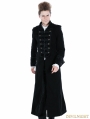 Black Gothic Male Palace Style Overlength Hoodie Coat 