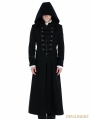 Black Gothic Male Palace Style Overlength Hoodie Coat 