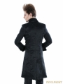 Black Gothic Palace Style Long Jacket For Men 