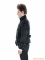 Black Gothic Palace Style Mens Short Jacket