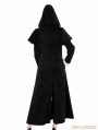 Black Gothic Military Style Long Hoodie Cape Coat For Women