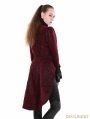 Red Gothic Palace Style Velvet Coat For Women